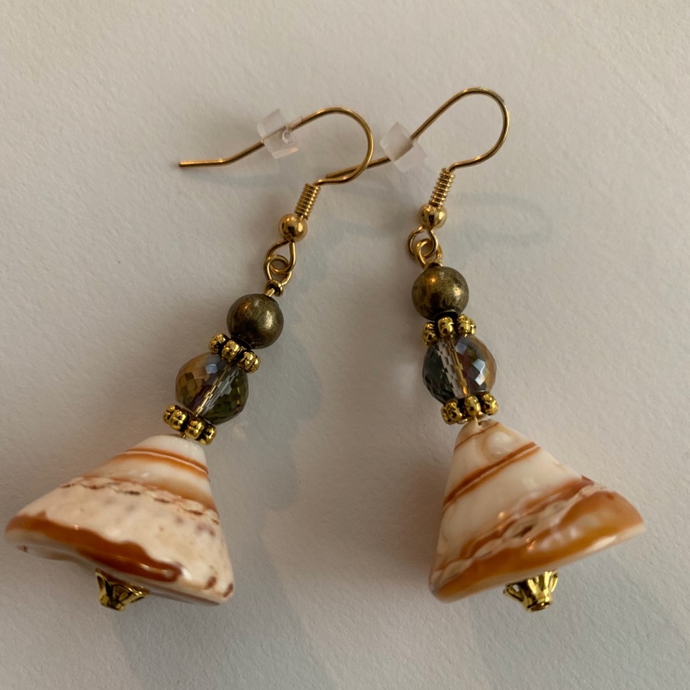 Hypo Allergenic Drop Handmade Shell Earrings